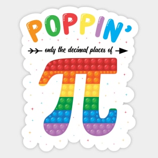 Funny Poppin only the decimal places of Pi Day Sticker